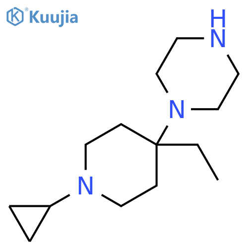 Piperazine, 1-(1-cyclopropyl-4-ethyl-4-piperidinyl)- structure