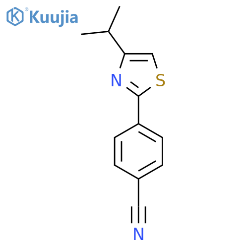 4-[4-(Propan-2-yl)-1,3-thiazol-2-yl]benzonitrile structure