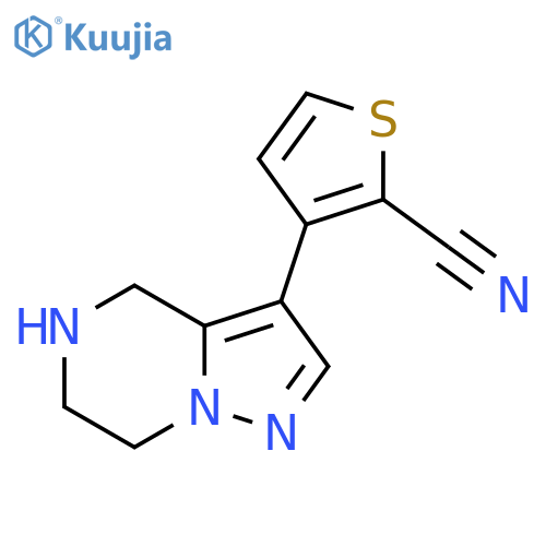 3-{4H,5H,6H,7H-pyrazolo[1,5-a]pyrazin-3-yl}thiophene-2-carbonitrile structure