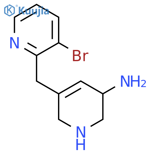 5-[(3-Bromopyridin-2-yl)methyl]-1,2,3,6-tetrahydropyridin-3-amine structure