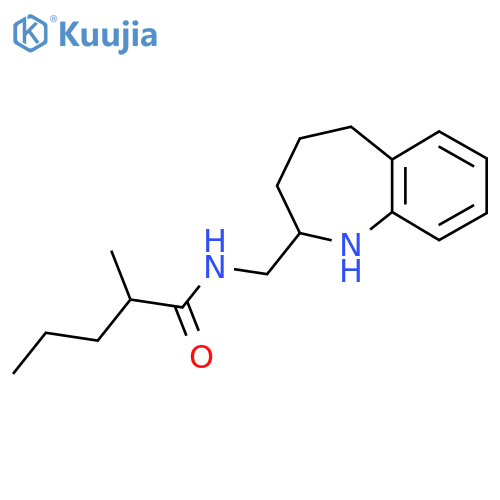 2-methyl-N-[(2,3,4,5-tetrahydro-1H-1-benzazepin-2-yl)methyl]pentanamide structure