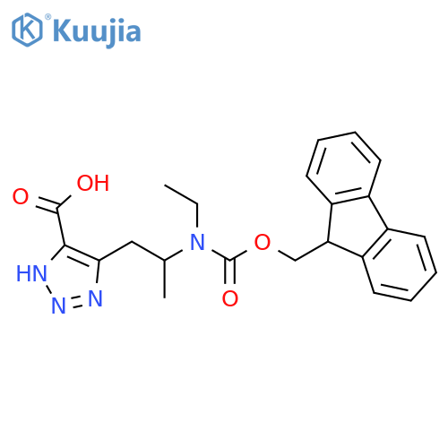 1H-1,2,3-Triazole-5-carboxylic acid, 4-[2-[ethyl[(9H-fluoren-9-ylmethoxy)carbonyl]amino]propyl]- structure