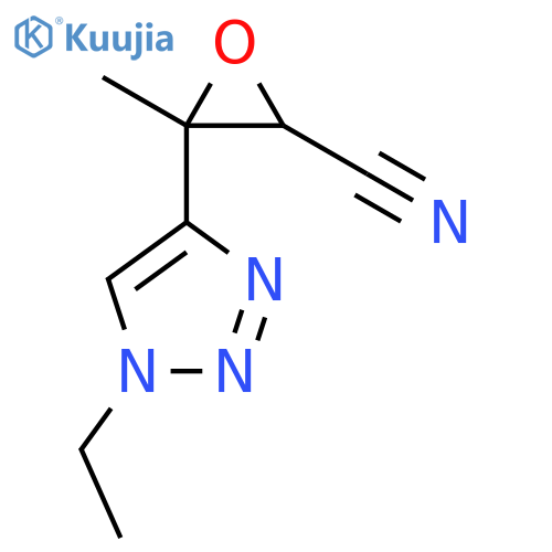 3-(1-ethyl-1H-1,2,3-triazol-4-yl)-3-methyloxirane-2-carbonitrile structure