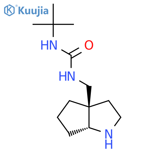 rac-1-{[(3aR,6aR)-octahydrocyclopenta[b]pyrrol-3a-yl]methyl}-3-tert-butylurea structure
