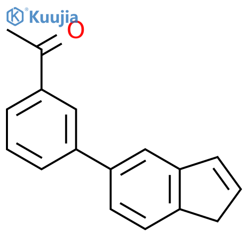 1-[3-(1H-inden-5-yl)phenyl]ethan-1-one structure