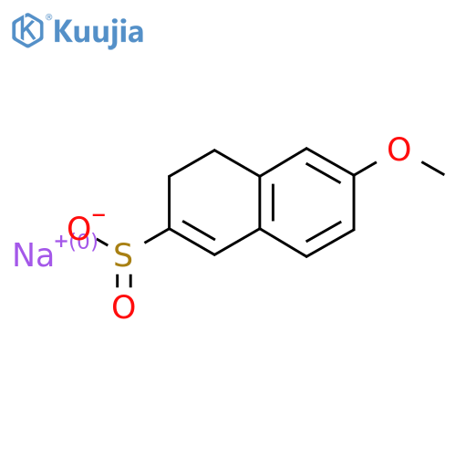 Sodium 6-methoxy-3,4-dihydronaphthalene-2-sulfinate structure
