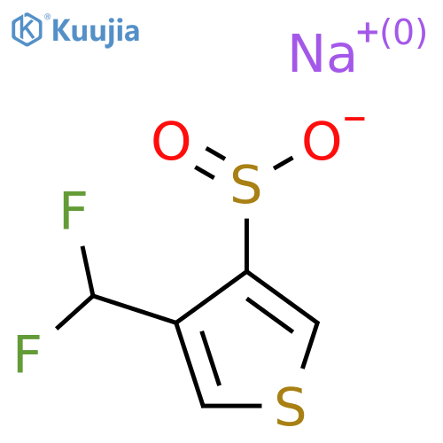 Sodium 4-(difluoromethyl)thiophene-3-sulfinate structure