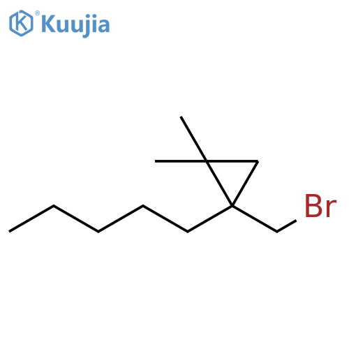 Cyclopropane, 1-(bromomethyl)-2,2-dimethyl-1-pentyl- structure