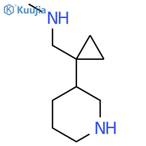 Methyl({[1-(piperidin-3-yl)cyclopropyl]methyl})amine structure