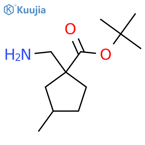 tert-butyl 1-(aminomethyl)-3-methylcyclopentane-1-carboxylate structure