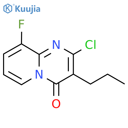 2-chloro-9-fluoro-3-propyl-4H-pyrido1,2-apyrimidin-4-one structure