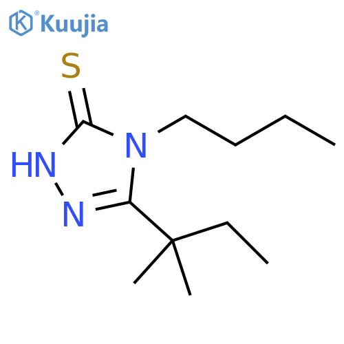 3H-1,2,4-Triazole-3-thione, 4-butyl-5-(1,1-dimethylpropyl)-2,4-dihydro- structure