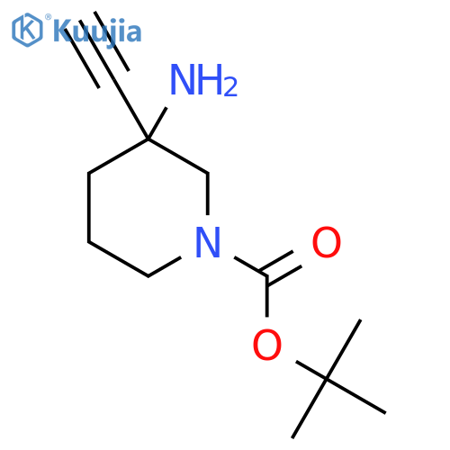Tert-butyl 3-amino-3-ethynylpiperidine-1-carboxylate structure