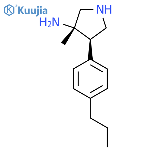 rac-(3R,4S)-3-methyl-4-(4-propylphenyl)pyrrolidin-3-amine structure