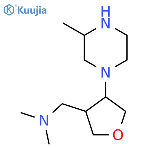 dimethyl({4-(3-methylpiperazin-1-yl)oxolan-3-ylmethyl})amine structure