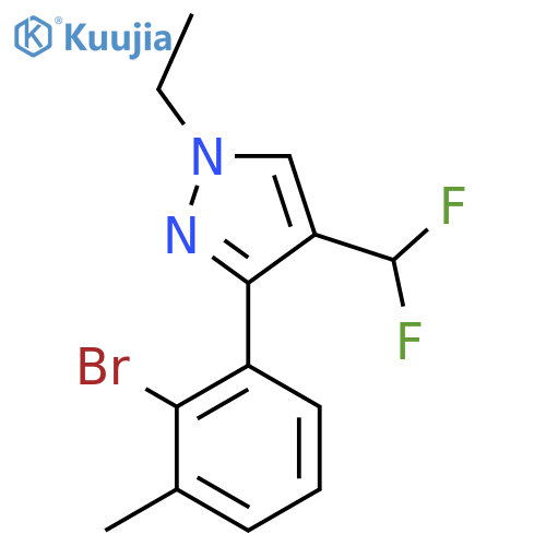 3-(2-bromo-3-methylphenyl)-4-(difluoromethyl)-1-ethyl-1H-pyrazole structure