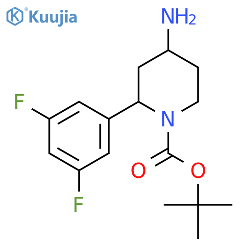 Tert-butyl 4-amino-2-(3,5-difluorophenyl)piperidine-1-carboxylate structure