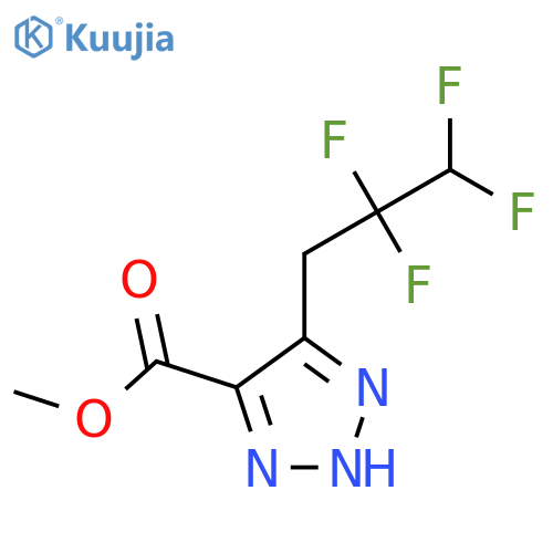 1H-1,2,3-Triazole-5-carboxylic acid, 4-(2,2,3,3-tetrafluoropropyl)-, methyl ester structure