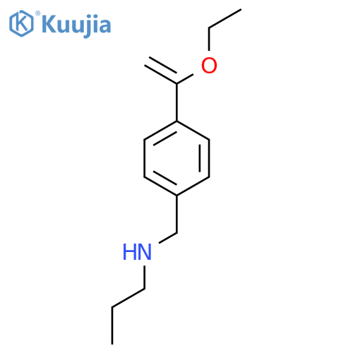 {[4-(1-Ethoxyethenyl)phenyl]methyl}(propyl)amine structure