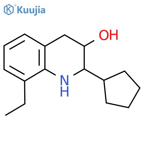 2-Cyclopentyl-8-ethyl-1,2,3,4-tetrahydroquinolin-3-ol structure
