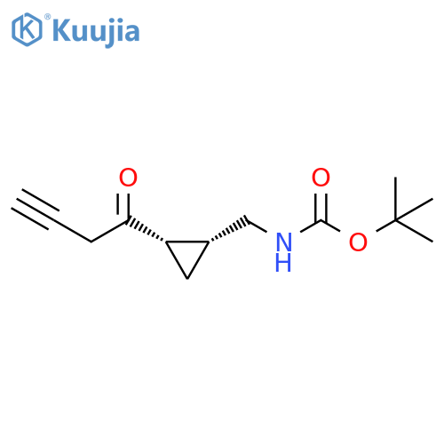 Carbamic acid, N-[[(1R,2S)-2-(1-oxo-3-butyn-1-yl)cyclopropyl]methyl]-, 1,1-dimethylethyl ester, rel- structure