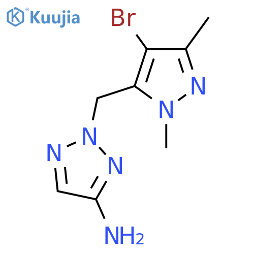 2-(4-bromo-1,3-dimethyl-1H-pyrazol-5-yl)methyl-2H-1,2,3-triazol-4-amine structure