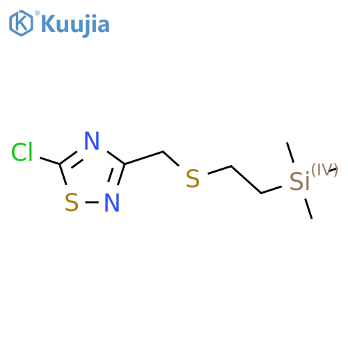 5-chloro-3-({2-(trimethylsilyl)ethylsulfanyl}methyl)-1,2,4-thiadiazole structure
