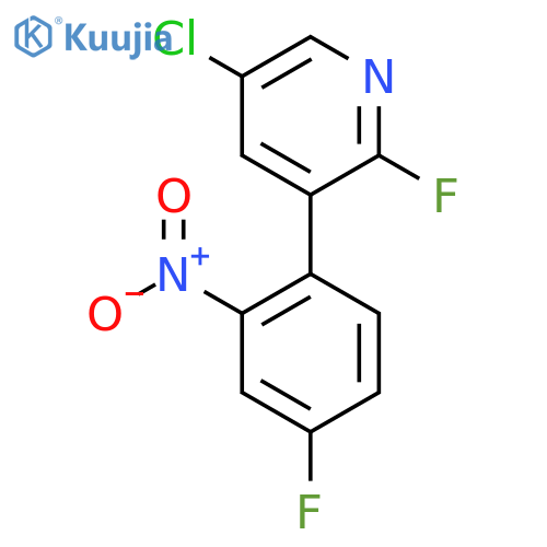 5-chloro-2-fluoro-3-(4-fluoro-2-nitrophenyl)pyridine structure