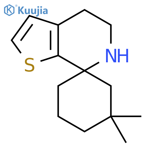 5,5-dimethyl-5',6'-dihydro-4'H-spirocyclohexane-1,7'-thieno2,3-cpyridine structure