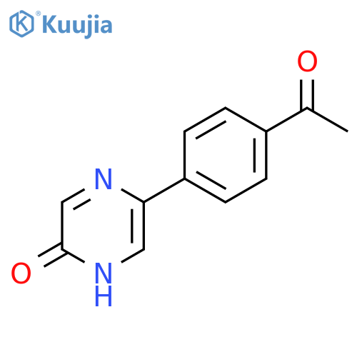 2(1H)-Pyrazinone, 5-(4-acetylphenyl)- structure