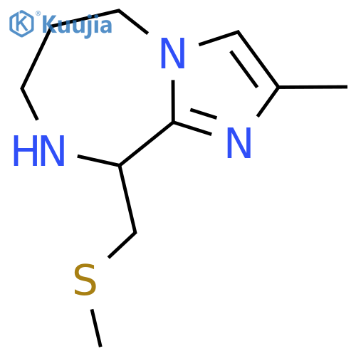 2-methyl-9-[(methylsulfanyl)methyl]-5H,6H,7H,8H,9H-imidazo[1,2-a][1,4]diazepine structure