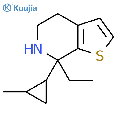 7-ethyl-7-(2-methylcyclopropyl)-4H,5H,6H,7H-thieno2,3-cpyridine structure