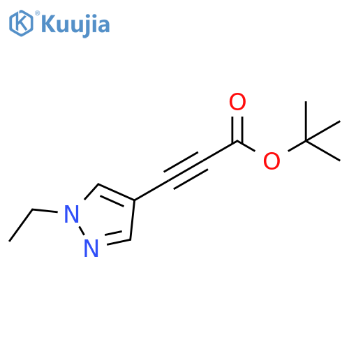 2-Propynoic acid, 3-(1-ethyl-1H-pyrazol-4-yl)-, 1,1-dimethylethyl ester structure