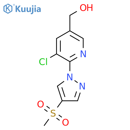 5-chloro-6-(4-methanesulfonyl-1H-pyrazol-1-yl)pyridin-3-ylmethanol structure