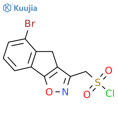 {5-bromo-4H-indeno2,1-d1,2oxazol-3-yl}methanesulfonyl chloride structure