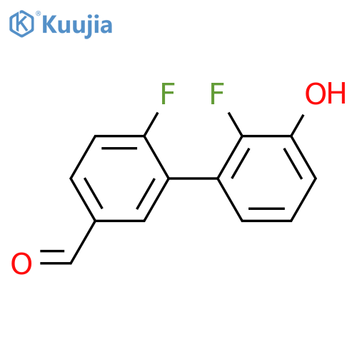 4-Fluoro-3-(2-fluoro-3-hydroxyphenyl)benzaldehyde structure