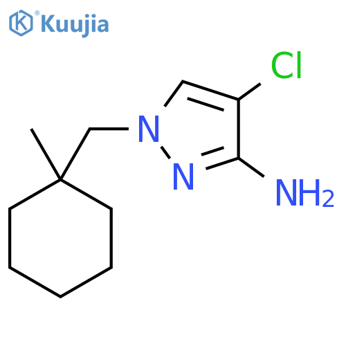 4-chloro-1-(1-methylcyclohexyl)methyl-1H-pyrazol-3-amine structure