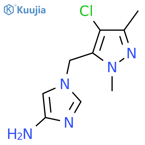 1-(4-chloro-1,3-dimethyl-1H-pyrazol-5-yl)methyl-1H-imidazol-4-amine structure