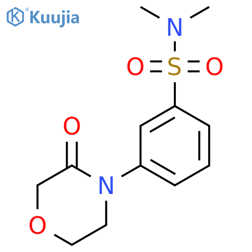 N,N-dimethyl-3-(3-oxomorpholin-4-yl)benzene-1-sulfonamide structure