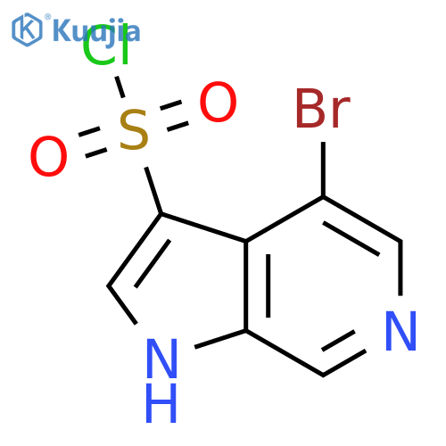 4-bromo-1H-pyrrolo[2,3-c]pyridine-3-sulfonyl chloride structure