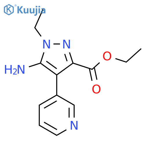 ethyl 5-amino-1-ethyl-4-(pyridin-3-yl)-1H-pyrazole-3-carboxylate structure