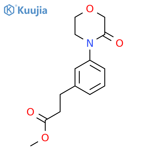 methyl 3-3-(3-oxomorpholin-4-yl)phenylpropanoate structure