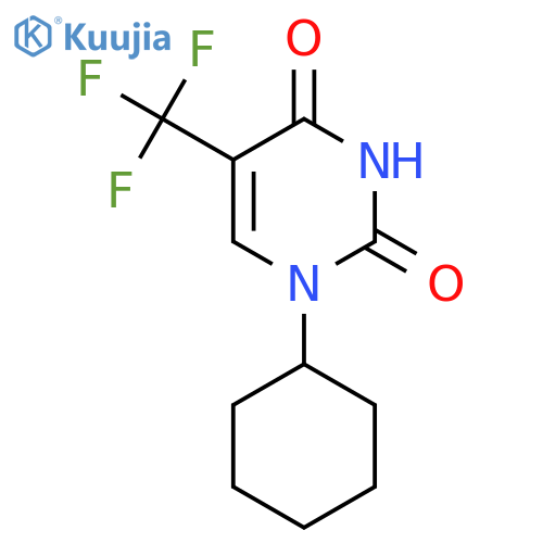 1-Cyclohexyl-5-(trifluoromethyl)-1,2,3,4-tetrahydropyrimidine-2,4-dione structure