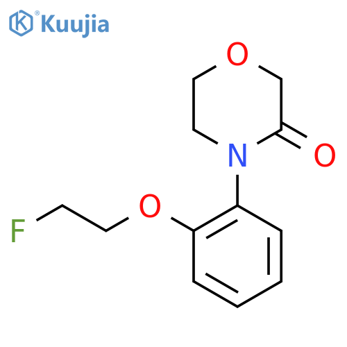 4-2-(2-fluoroethoxy)phenylmorpholin-3-one structure