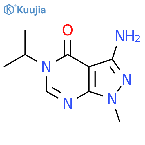 3-amino-1-methyl-5-(propan-2-yl)-1H,4H,5H-pyrazolo3,4-dpyrimidin-4-one structure