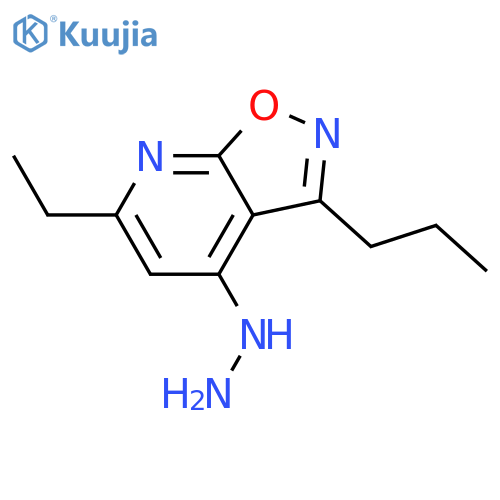 6-Ethyl-4-hydrazinyl-3-propyl-[1,2]oxazolo[5,4-b]pyridine structure