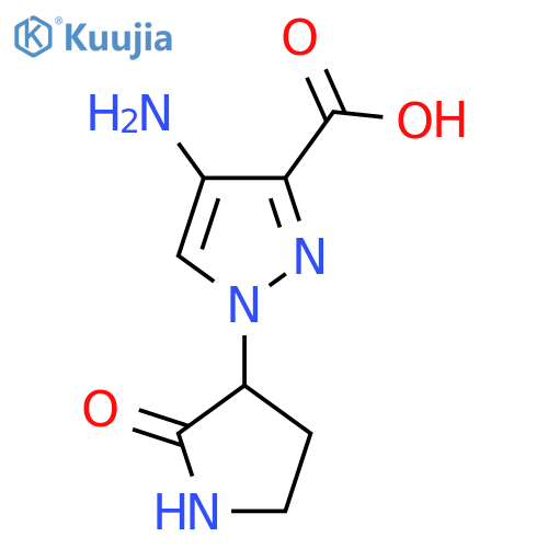 4-amino-1-(2-oxopyrrolidin-3-yl)-1H-pyrazole-3-carboxylic acid structure