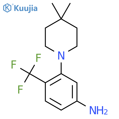Benzenamine, 3-(4,4-dimethyl-1-piperidinyl)-4-(trifluoromethyl)- structure
