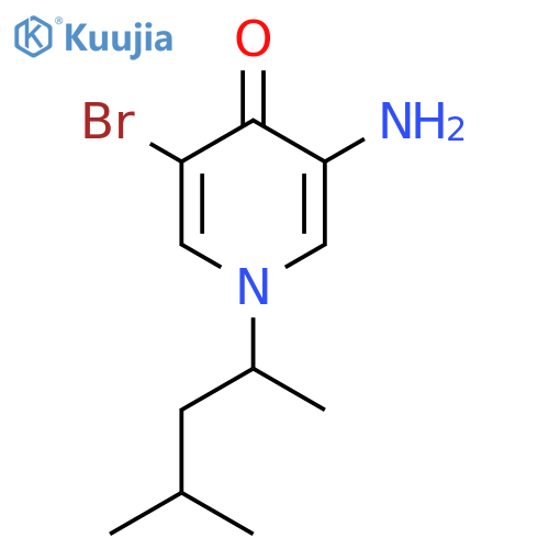 3-amino-5-bromo-1-(4-methylpentan-2-yl)-1,4-dihydropyridin-4-one structure