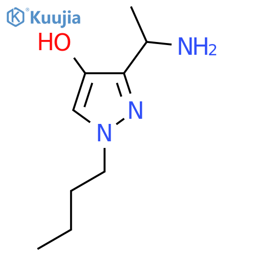 3-(1-aminoethyl)-1-butyl-1H-pyrazol-4-ol structure